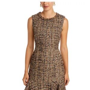 NWOT Kobi Halperin Reilly Metallic Tweed Sleeveless Dress, Sz.4